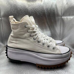 Size M8/W9.5 Converse Run Star Hike High Unisex White Black Gum Shoes 166799C